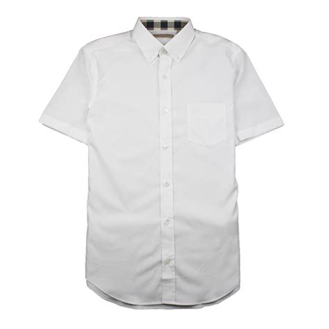 white burberry short sleeve shirt|burberry short sleeve shirt men.